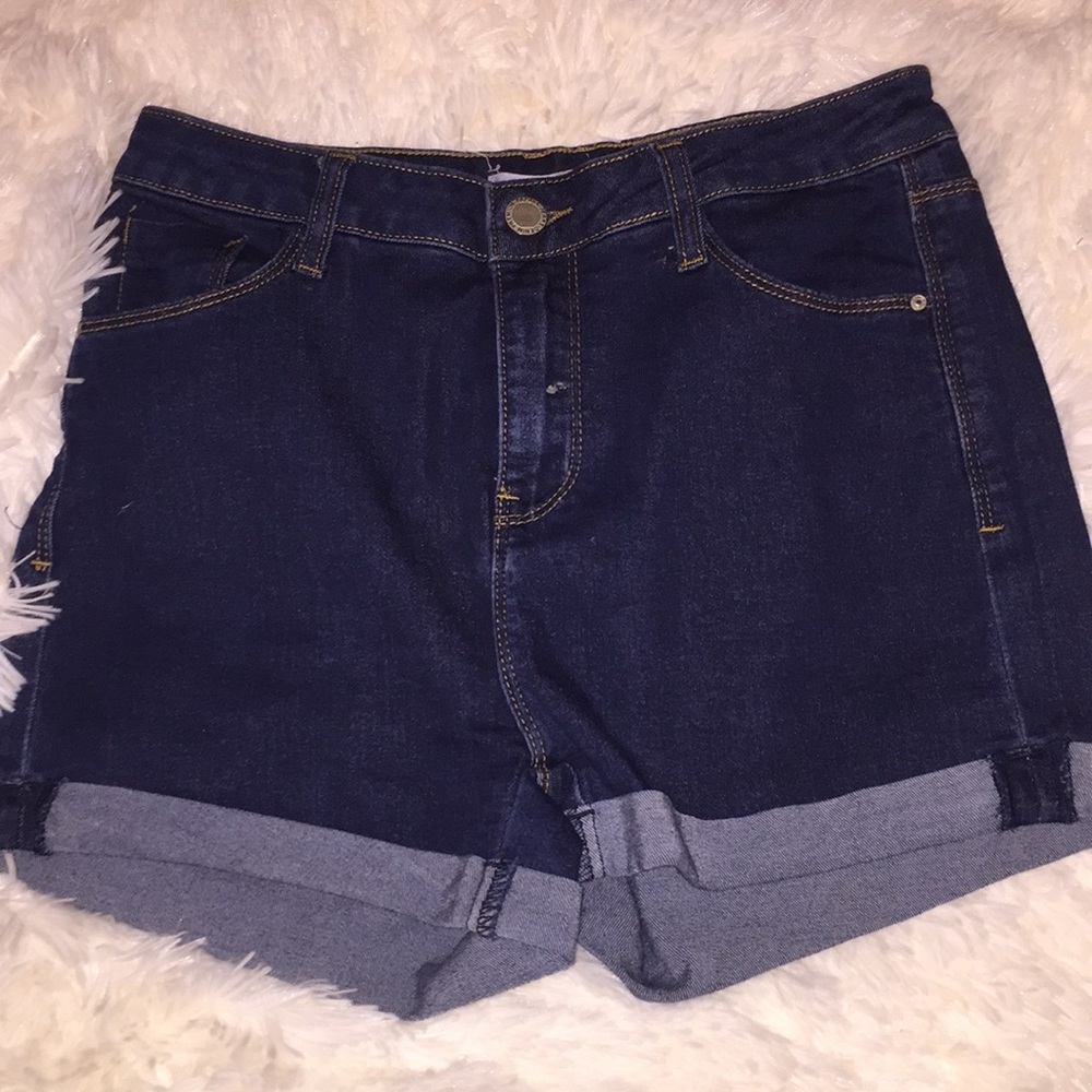 Papaya high waisted jean shorts.